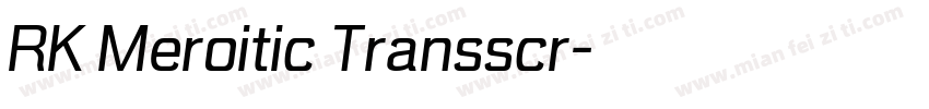 RK Meroitic Transscr字体转换